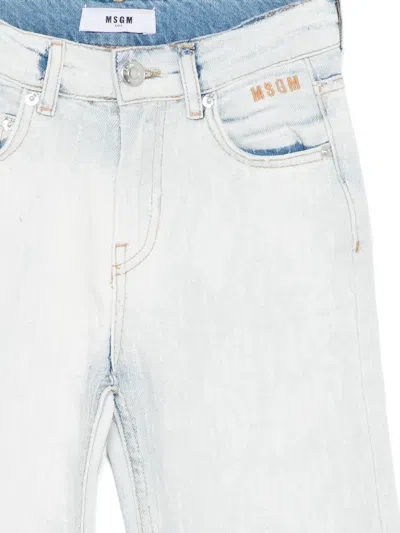 Msgm Logo-detail Jeans In Blue