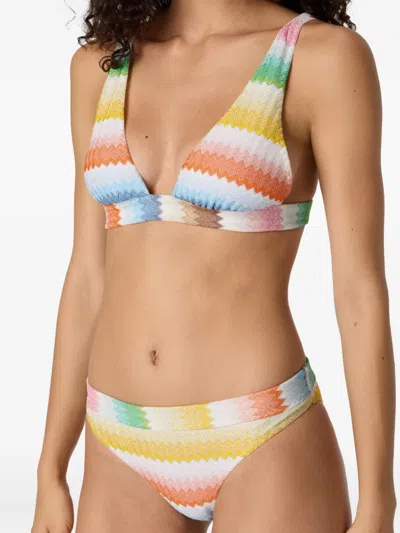 Missoni Zigzag-pattern Bikini In Multi