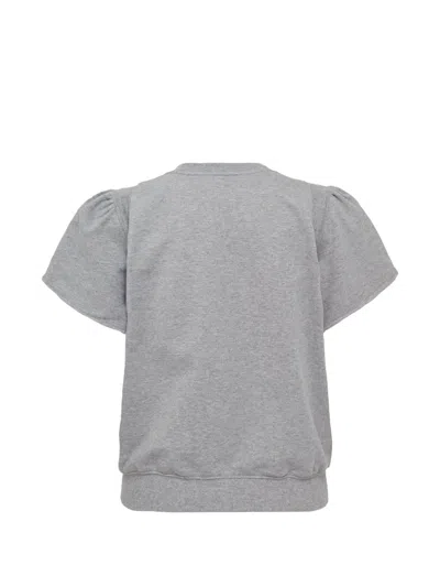 3.1 Phillip Lim Tulip Sleeve French Terry Sweatshirt In Gray