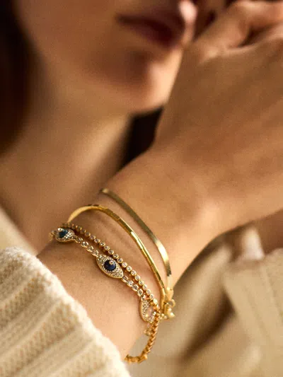 Baublebar Iris Evil Eye Tennis Bracelet In Gold