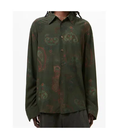 Our Legacy Casual Long Sleeve Shirt Paisley Pattern In Green