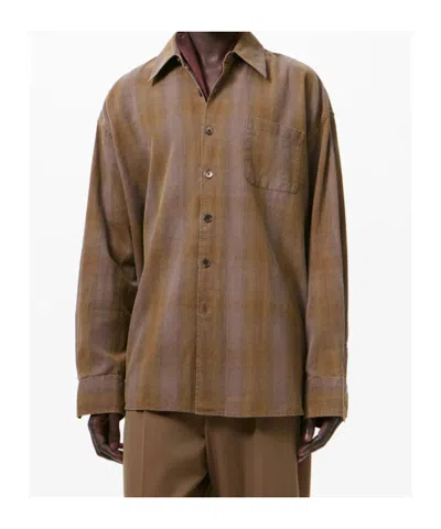 Our Legacy Mens Dakota Flannel Check Checked Relaxed-fit Cotton Shirt In Brown