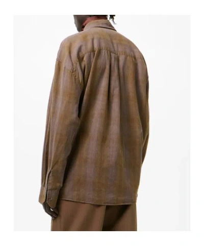 Our Legacy Mens Dakota Flannel Check Checked Relaxed-fit Cotton Shirt In Brown