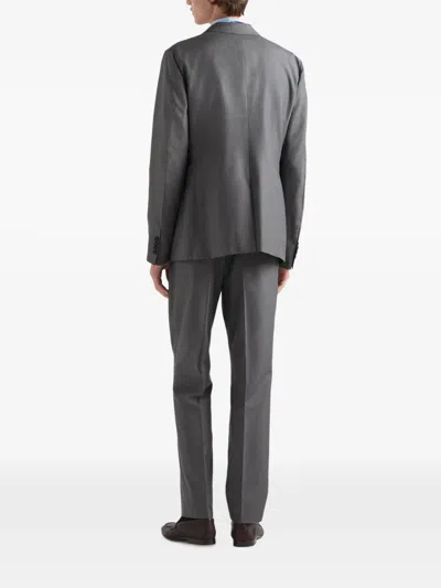 Prada Single-breasted Silk Suit In Multi