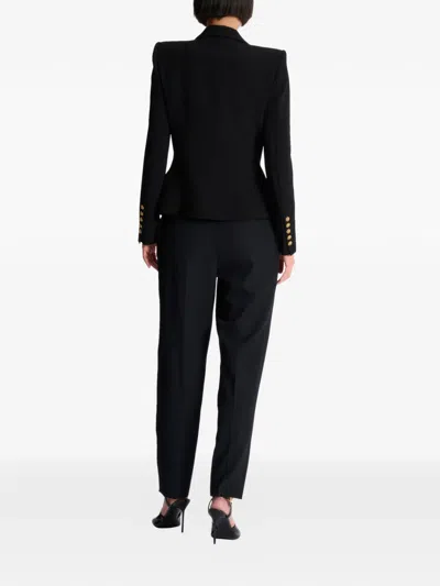 Balmain Double-breasted Peplum Blazer In Multi