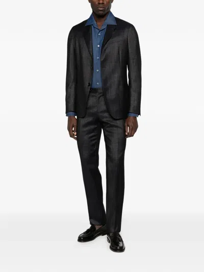 Lardini Button Single-breasted Suit In Black