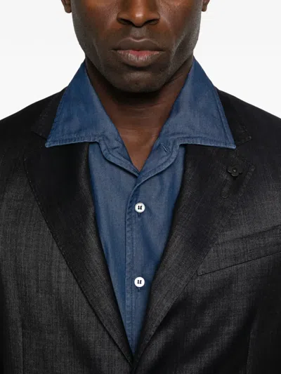 Lardini Button Single-breasted Suit In Black