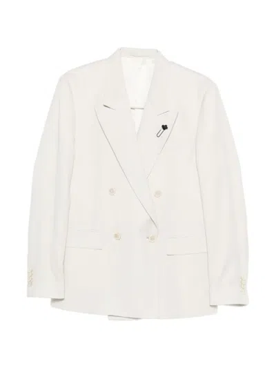 Lardini Strong Attitude Double-breasted Jacket In White