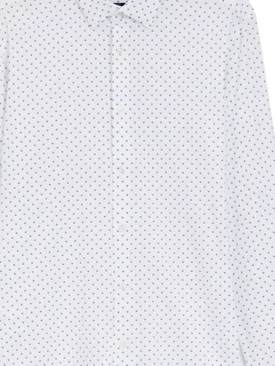 Hugo Boss Slim-fit Shirt In Italian-made Performance-stretch Fabric In White
