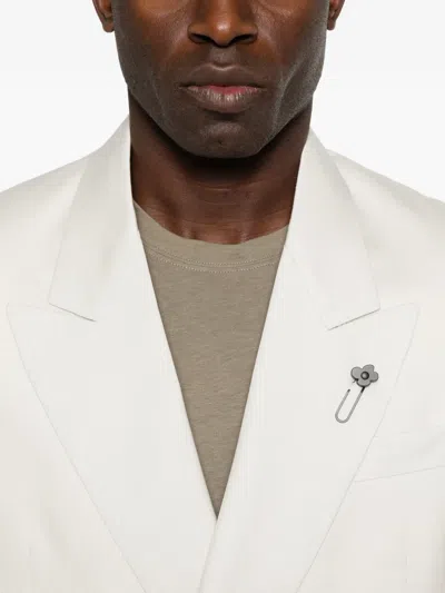 Lardini Strong Attitude Double-breasted Jacket In White