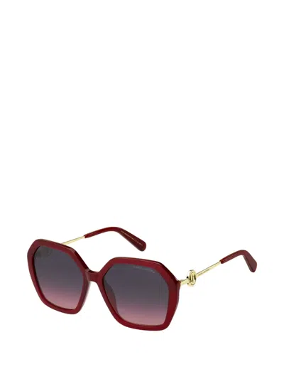 Marc Jacobs 53mm Gradient Square Sunglasses In Red