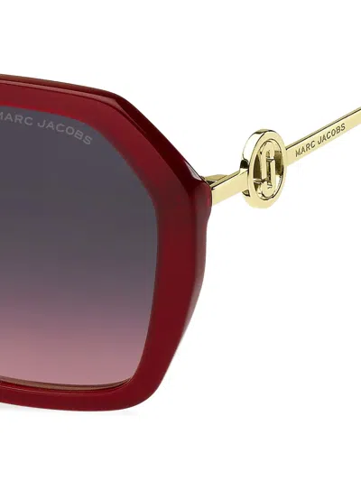 Marc Jacobs 53mm Gradient Square Sunglasses In Red