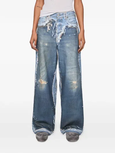 Acne Studios Distressed Jeans In Blue
