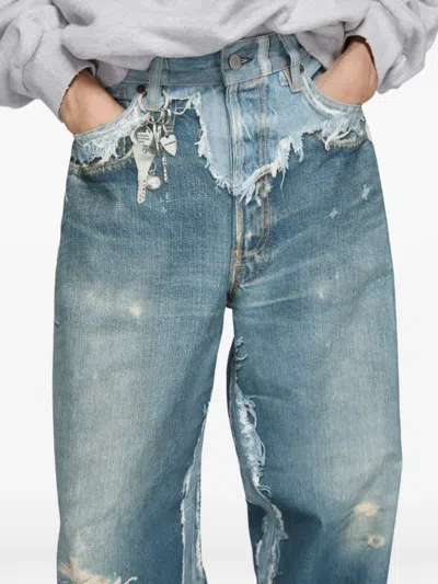 Acne Studios Distressed Jeans In Blue