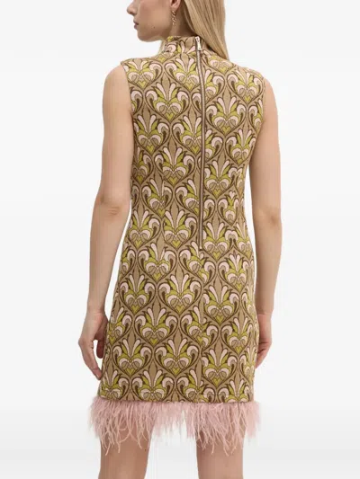 Gaudì Pattern Mini Dress In Brown