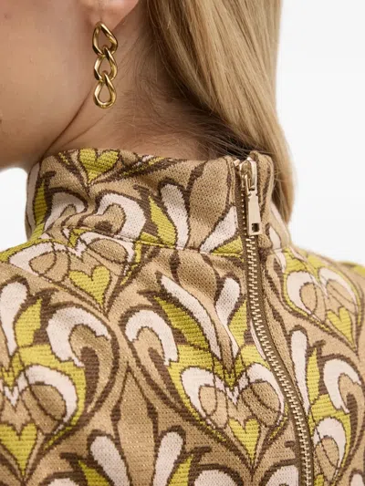 Gaudì Pattern Mini Dress In Brown
