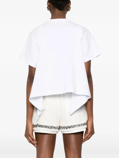 Sacai Pocket Drape T-shirt In White