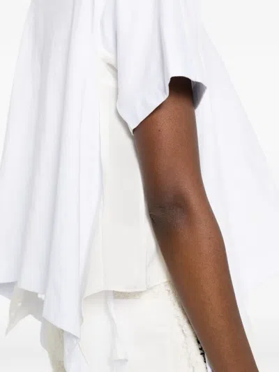 Sacai Pocket Drape T-shirt In White