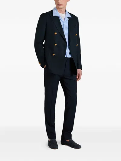 Slowear Double-breasted Blazer In Blue