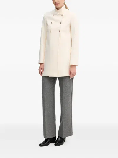 Gaudì Button Double-breasted Coat In Neutral