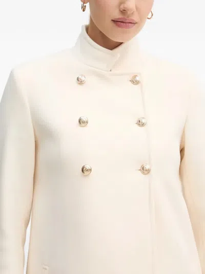 Gaudì Button Double-breasted Coat In Neutral