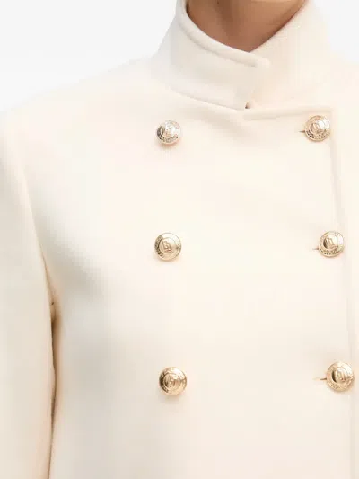 Gaudì Button Double-breasted Coat In Neutral