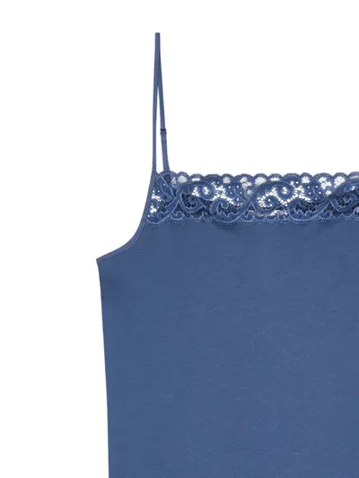 Hanro Spaghetti Strap Top In Blue