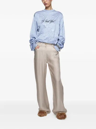 Acne Studios Long-sleeves T-shirt In Blue