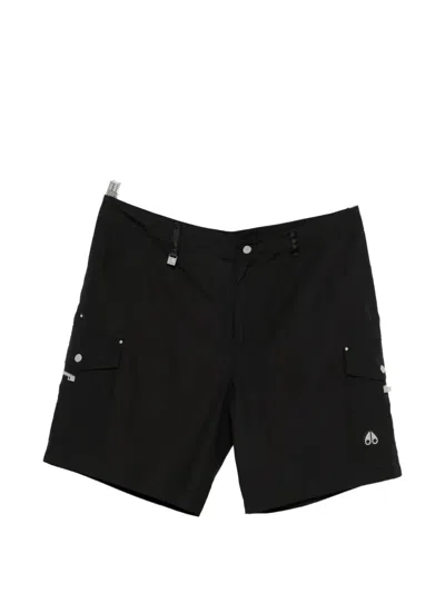 Moose Knuckles Pocket Cargo Shorts In Black