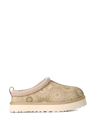Ugg Tazz Sun Stitch Patterned Slippers In Neutral