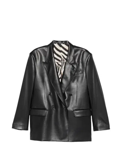 Eraldo Double-breasted Pocket Blazer In Black