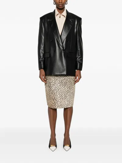 Eraldo Double-breasted Pocket Blazer In Black