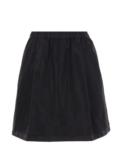 Aspesi Elasticated Skirt In Black