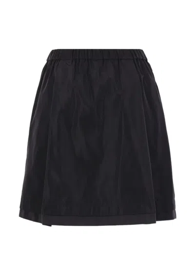 Aspesi Elasticated Skirt In Black