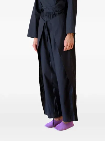 Baserange Decti Drawstring Trousers In Blue