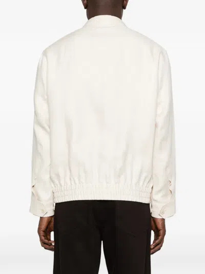 Lardini Zip-up Bomber Jacket In Neutral