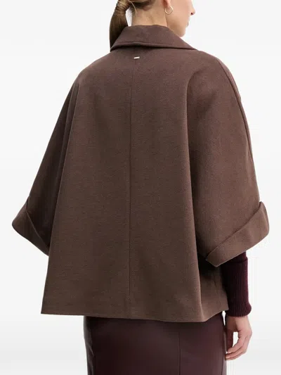 Gaudì Double-breasted Coat In Brown