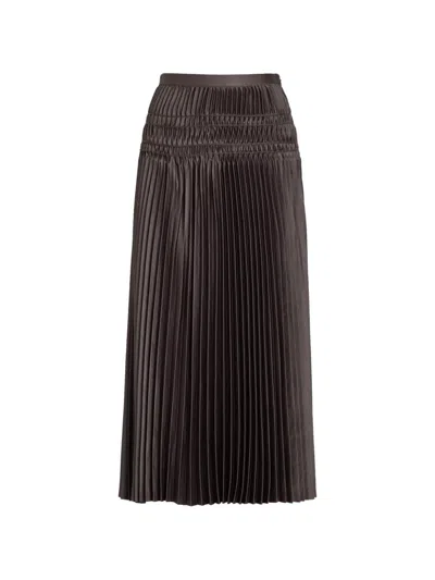 Joseph Hayes Pleated Woven Skirt In Black