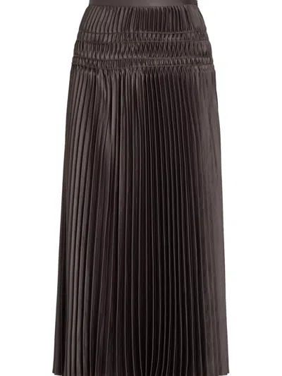 Joseph Hayes Pleated Woven Skirt In Black