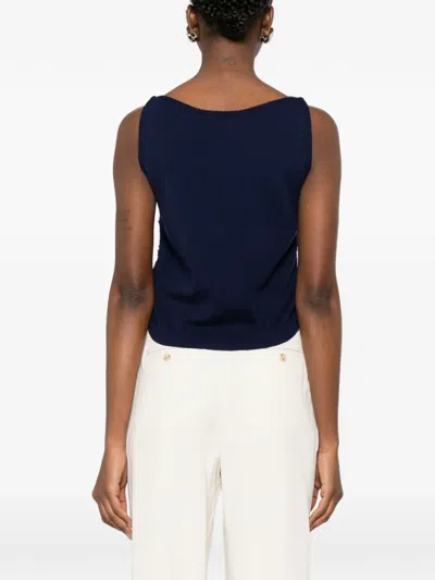 Dunst Drawstring Tank Top In Blue