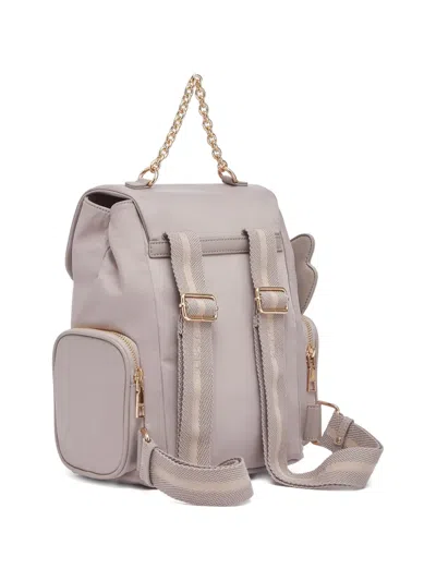 Liu •jo Zip-pocket Backpack In Neutral
