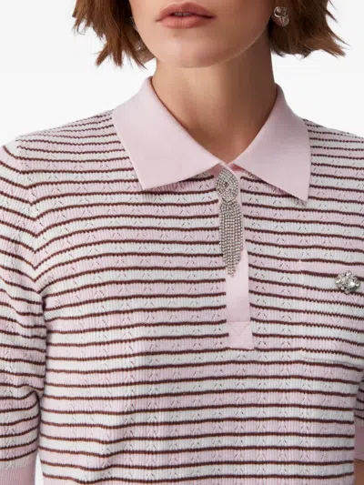 Liu •jo Striped-pattern Polo Top In Multi