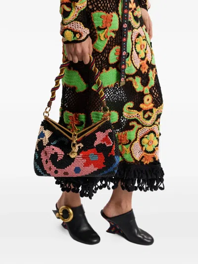 Etro Beaded Bag Handle In Brown