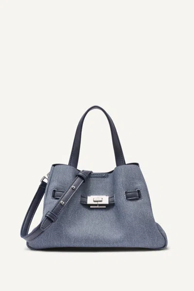 Dkny Bryar Snap Closure Small Satchel Bag In Blue