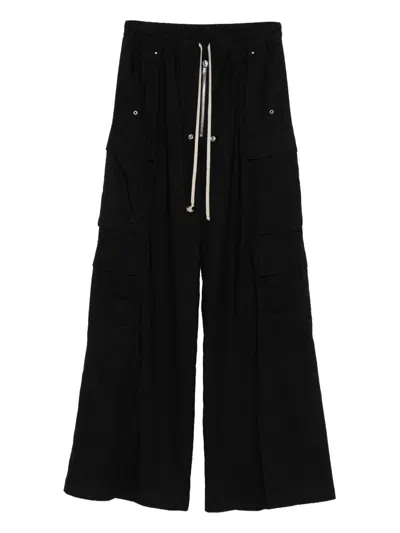 Rick Owens Black Concordians Tailored Cargobelas Cargo Pants In Black