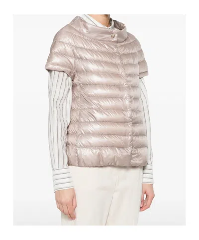 Herno Cleofe Quilted Puffer Jacket In Neutral