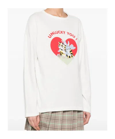 Kenzo Graphic-print T-shirt In White