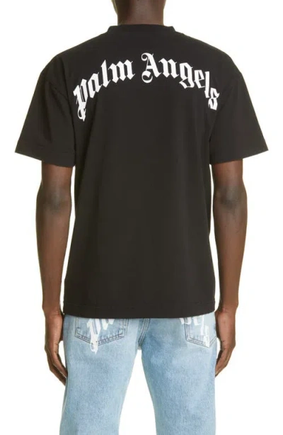 Palm Angels Broken Bear Logo Graphic T-shirt In Black