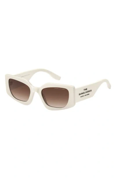 Marc Jacobs 53mm Gradient Rectangular Sunglasses