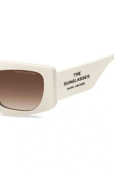 Marc Jacobs 53mm Gradient Rectangular Sunglasses